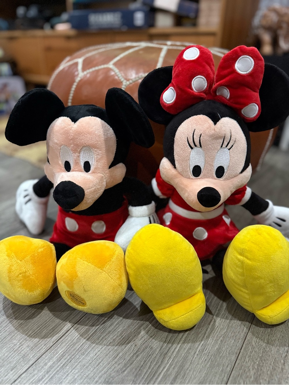 Disney Mickey and Minnie Plush Duo - Red, Black, Yellow